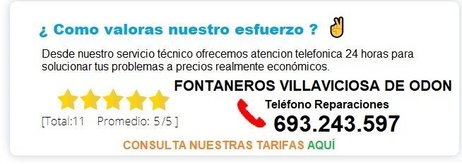 fontanero Villaviciosa de Odon precio